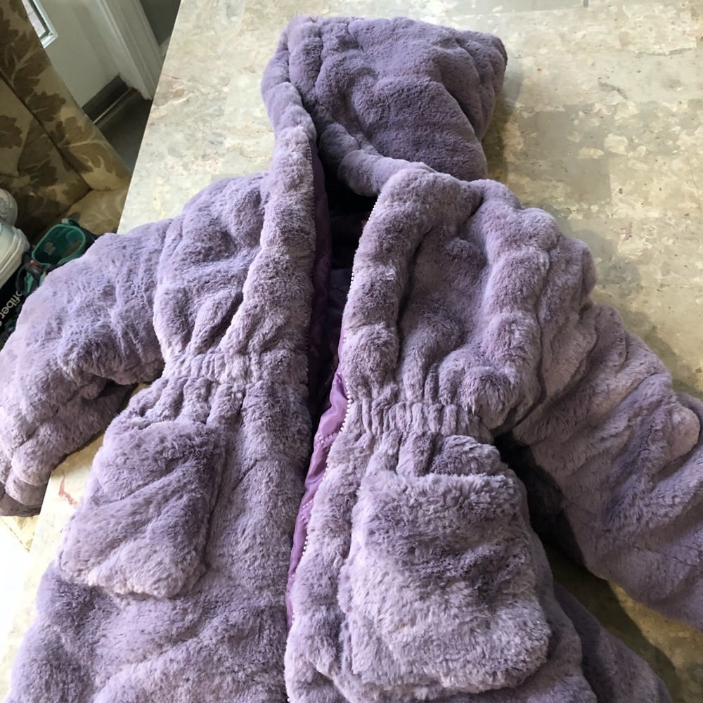 Purple teddy bear jacket for girls! Warm and cozy and cute. Barely worn